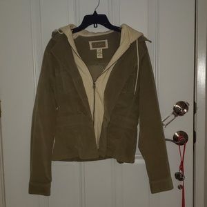 Flannel Jacket with white insert and Hood